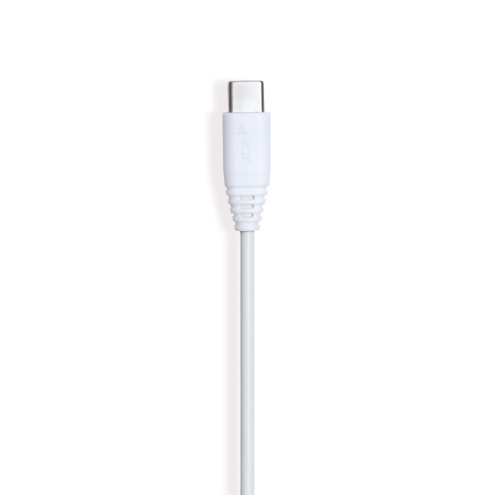 Gear USB-C 2.0 -johto 0.3m Valk. Pyöreä Johto ryhmässä ÄLYPUHELIMET JA TABLETIT / Laturit & Kaapelit / Kaapelit / Tyyppi C -kaapelit @ TP E-commerce Nordic AB (C28608)