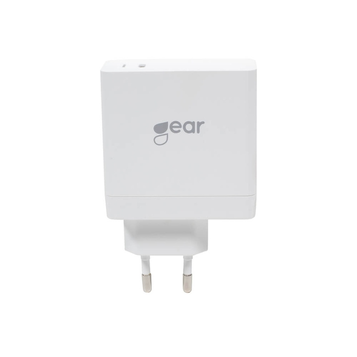 Gear Laddare 220V 1xUSB-C PD 45W Vit ryhmässä ÄLYPUHELIMET JA TABLETIT / Laturit & Kaapelit / Seinälaturi / Seinälaturi Type C @ TP E-commerce Nordic AB (C28612)