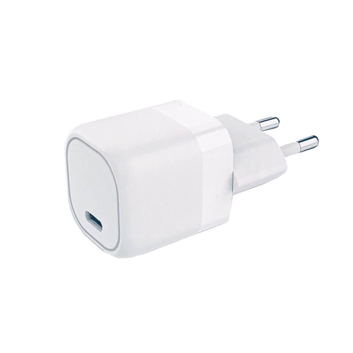 GEAR Charger 220V 1xUSB-C PD/PPS 25W White ryhmässä ÄLYPUHELIMET JA TABLETIT / Laturit & Kaapelit / Seinälaturi / Seinälaturi Type C @ TP E-commerce Nordic AB (C28632)