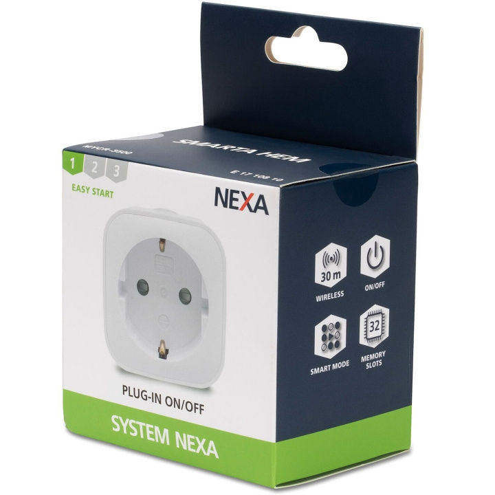 nexa MYCR-3500 Plug-in PÅ/AV 1-pack ryhmässä KOTI, TALOUS JA PUUTARHA / Älykodit / Smart plugs @ TP E-commerce Nordic AB (C28691)