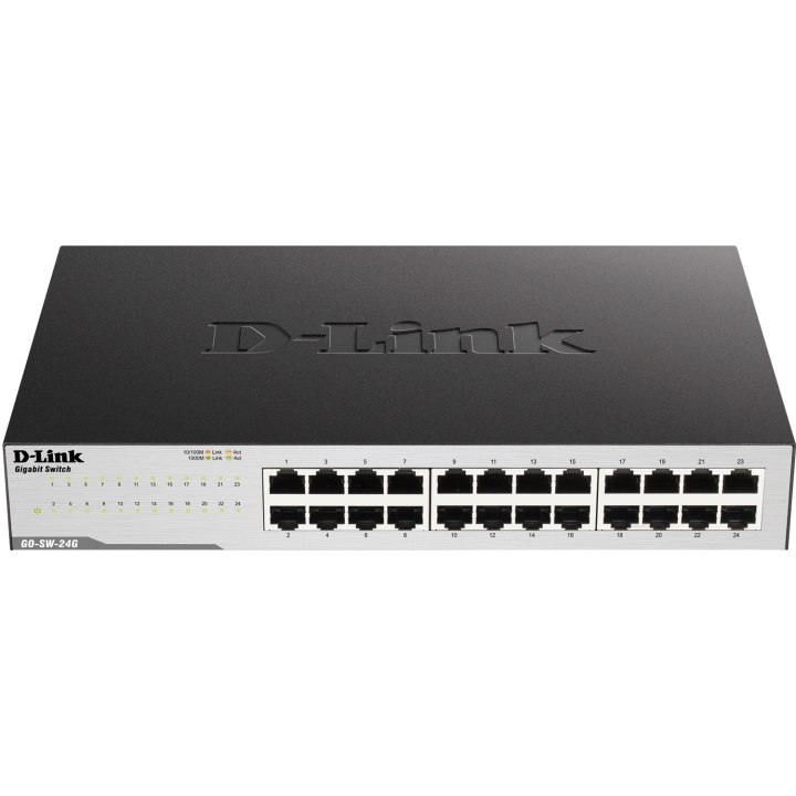 D-Link GO-SW-24G 24-Port Gigabit Easy Desktop Switch ryhmässä TIETOKOONET & TARVIKKEET / Verkko / Kytkimet / 10/100/1000Mbps @ TP E-commerce Nordic AB (C28776)