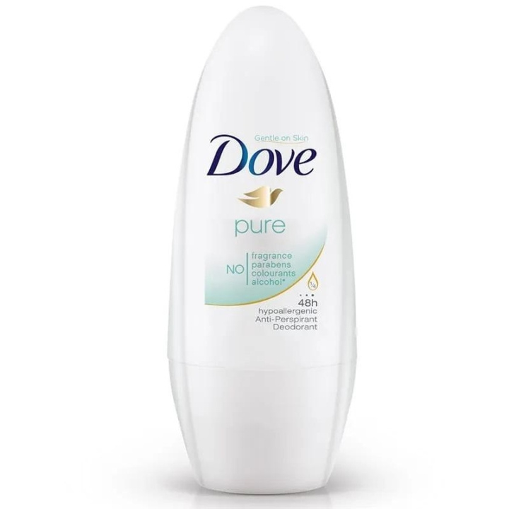 Dove Roll-On Antiperspirant Pure 50ml ryhmässä KAUNEUS JA TERVEYS / Tuoksut & Parfyymit / Deodorantit / Naisten deodorantit @ TP E-commerce Nordic AB (C28997)