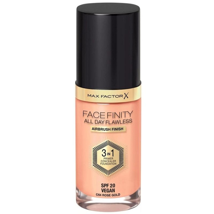 Max Factor Facefinity 3 In 1 Foundation 64 Rose Gold ryhmässä KAUNEUS JA TERVEYS / Meikit / Meikit Kasvot / Meikkivoide @ TP E-commerce Nordic AB (C29094)