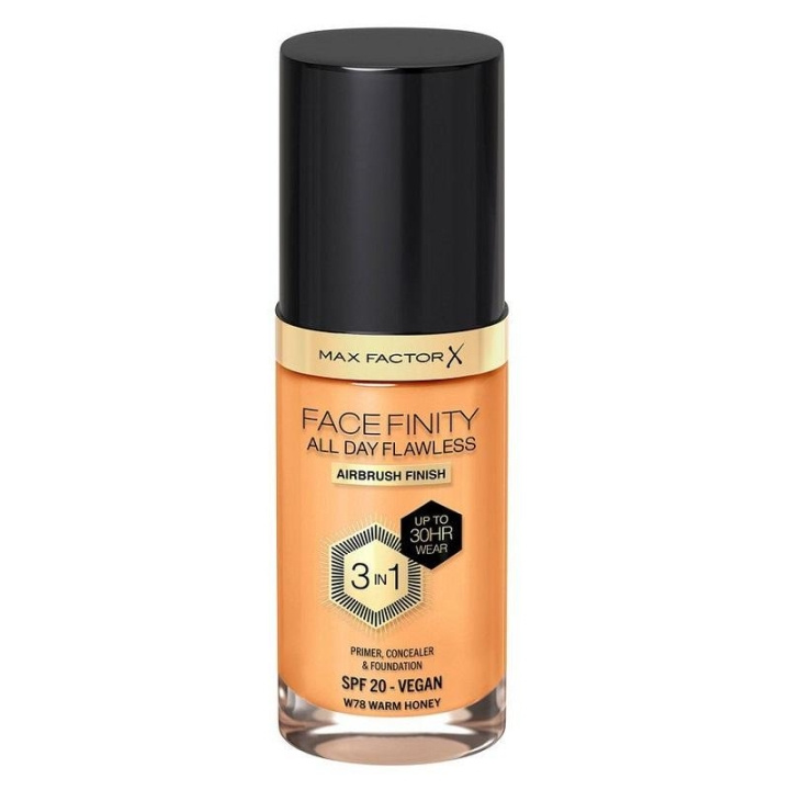 Max Factor Facefinity 3 In 1 Foundation 78 Warm Honey ryhmässä KAUNEUS JA TERVEYS / Meikit / Meikit Kasvot / Meikkivoide @ TP E-commerce Nordic AB (C29100)