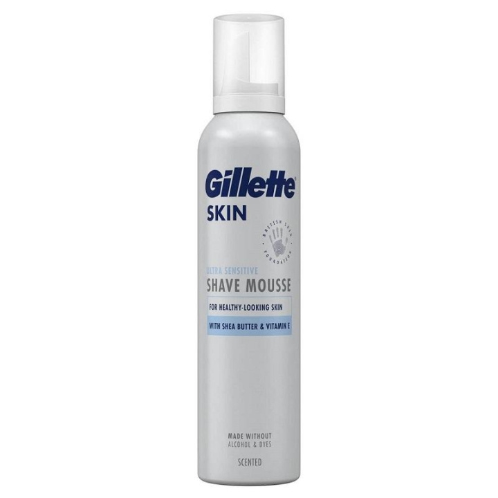 Gillette Skin Ultra Sensitive Shave Mousse 240ml ryhmässä KAUNEUS JA TERVEYS / Hiukset &Stailaus / Sheivaus ja trimmaus / Partahöylät & Tarvikkeet @ TP E-commerce Nordic AB (C29150)