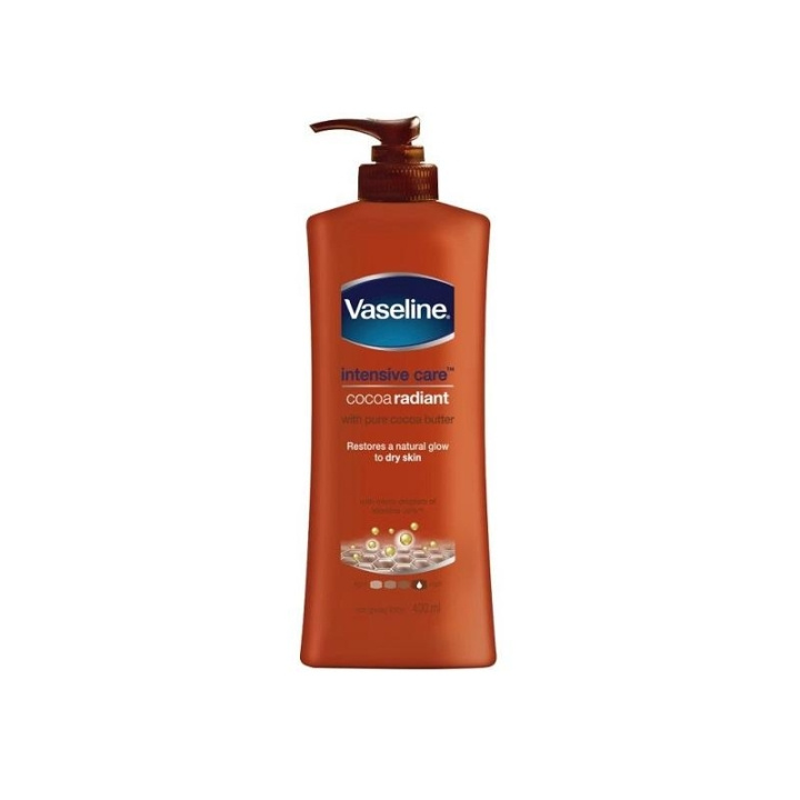 Vaseline Intensive Care Cocoa Radiant 400ml ryhmässä KAUNEUS JA TERVEYS / Ihonhoito / Kasvot / Päivävoide @ TP E-commerce Nordic AB (C29171)
