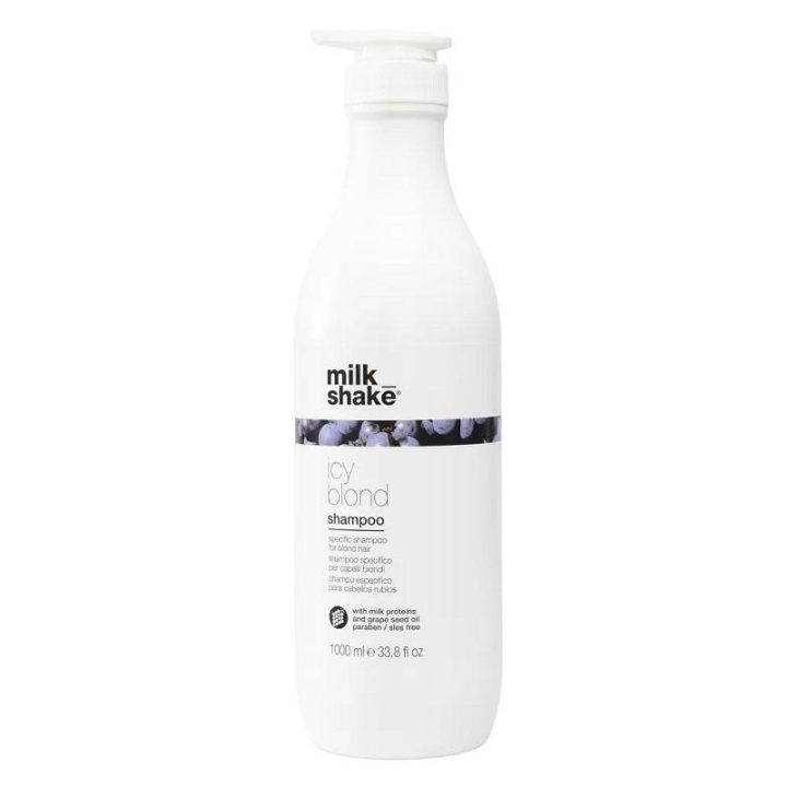 Milk_Shake Icy Blond Shampoo 1000ml ryhmässä KAUNEUS JA TERVEYS / Hiukset &Stailaus / Hiustenhoito / Shampoo @ TP E-commerce Nordic AB (C29236)