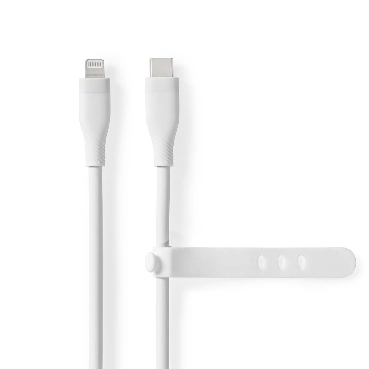 Nedis Lightning Kaapeli | USB 2.0 | Apple Lightning 8-Pin | USB-C™ Uros | 480 Mbps | Niklattu | 1.50 m | Pyöreä | Silikoni | Valkoinen | Laatikko ryhmässä ÄLYPUHELIMET JA TABLETIT / Laturit & Kaapelit / Kaapelit / Lightning kaapelit @ TP E-commerce Nordic AB (C29289)