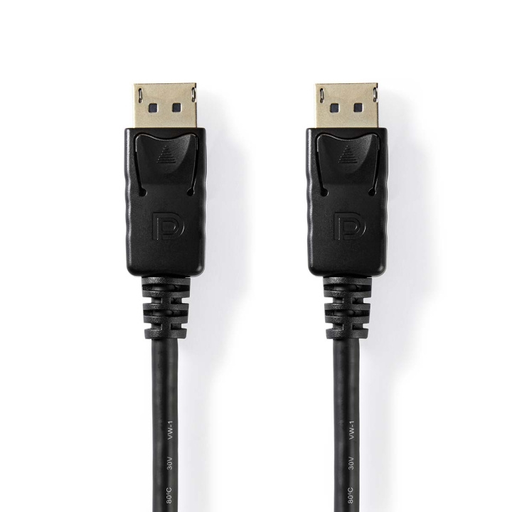 Nedis DisplayPort kaapeli | DisplayPort uros | DisplayPort uros | 4K@60Hz | Niklattu | 2.00 m | Pyöreä | PVC | Musta | Label ryhmässä TIETOKOONET & TARVIKKEET / Kaapelit & Sovittimet / DisplayPort / Kaapelit @ TP E-commerce Nordic AB (C29304)