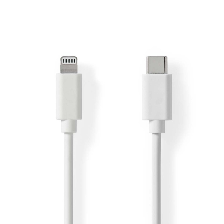 Nedis Lightning Kaapeli | USB 2.0 | Apple Lightning 8-Pin | USB-C™ Uros | 480 Mbps | Niklattu | 1.00 m | Pyöreä | PVC | Valkoinen | Label ryhmässä ÄLYPUHELIMET JA TABLETIT / Laturit & Kaapelit / Kaapelit / Lightning kaapelit @ TP E-commerce Nordic AB (C29314)