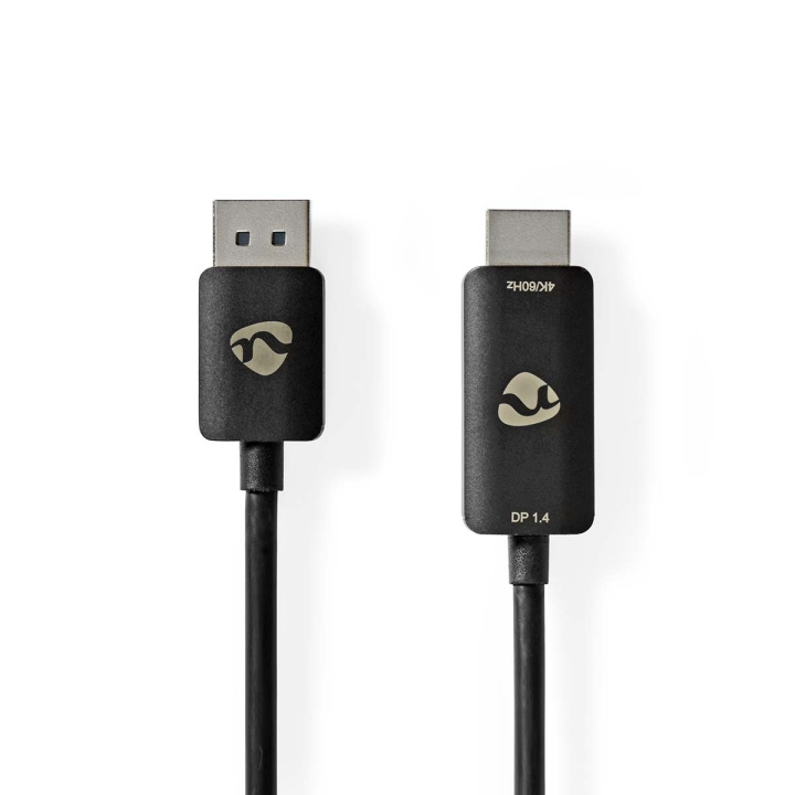 Nedis DisplayPort-sovitin | DisplayPort uros | HDMI™ liitin | 8K@30Hz | Niklattu | Suora | 1.80 m | Pyöreä | TPE | Musta | Kirjekuori ryhmässä TIETOKOONET & TARVIKKEET / Kaapelit & Sovittimet / DisplayPort / Kaapelit @ TP E-commerce Nordic AB (C29395)