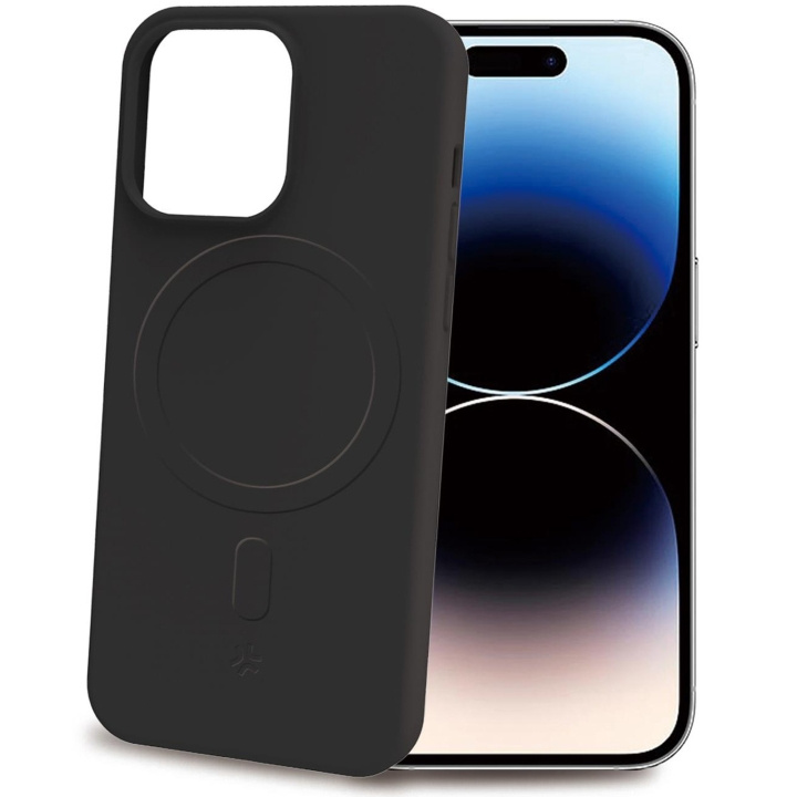 Celly Cromomag Magnetic Soft rubber case MagSafe iPhone 15 Pro Svart ryhmässä ÄLYPUHELIMET JA TABLETIT / Puhelimen suojakotelo / Apple / iPhone 15 @ TP E-commerce Nordic AB (C29502)