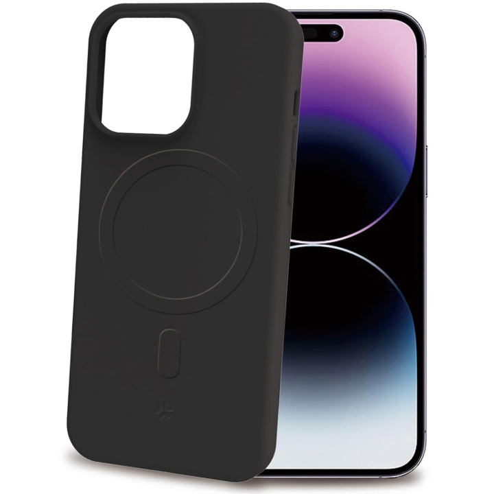 Celly Cromomag Soft rubber case MagSafe iPhone 15 Pro Max Svart ryhmässä ÄLYPUHELIMET JA TABLETIT / Puhelimen suojakotelo / Apple / iPhone 15 @ TP E-commerce Nordic AB (C29517)