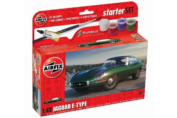 AIRFIX Small Starter Set 1:43 Jaguar E-Type ryhmässä URHEILU, VAPAA-AIKA JA HARRASTUS / Harrastus / Muovimallit / Autot @ TP E-commerce Nordic AB (C29545)