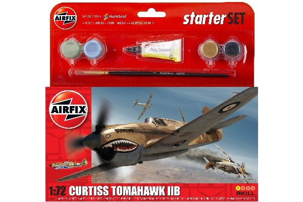 AIRFIX Curtiss Tomahawk IIB, 1:72 hanging gift set ryhmässä URHEILU, VAPAA-AIKA JA HARRASTUS / Harrastus / Muovimallit / Lentokoneet/Helikopterit @ TP E-commerce Nordic AB (C29594)