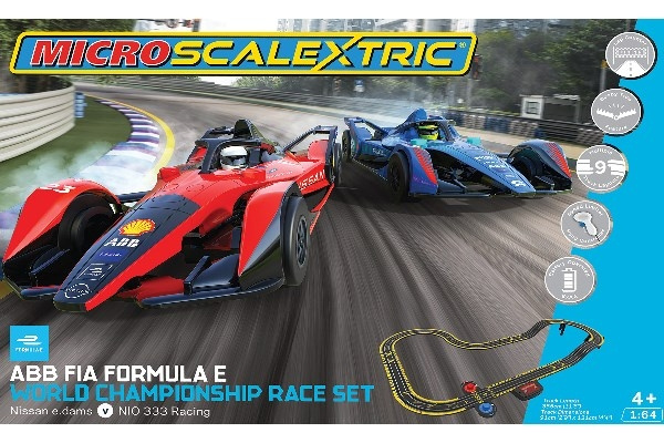 SCALEXTRIC Micro Set Formula E World Championship ryhmässä LELUT, TUOTTEET LAPSILLE JA VAUVOILLE / Radio-ohjattava / Autoradat / Radat @ TP E-commerce Nordic AB (C29702)