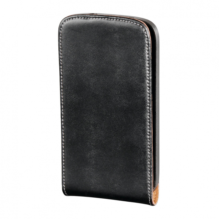 Hama Mobilväska HTC Salsa flip-front svart läder ryhmässä ÄLYPUHELIMET JA TABLETIT / Puhelimen suojakotelo / Muut mallit @ TP E-commerce Nordic AB (C30194)