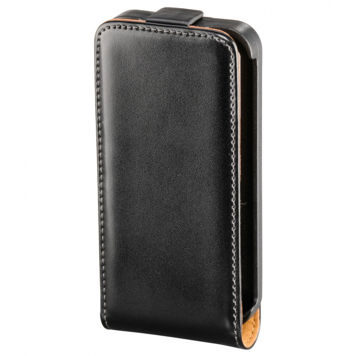 Hama Mobilväska Sams Star flip-front svart läder ryhmässä ÄLYPUHELIMET JA TABLETIT / Puhelimen suojakotelo / Samsung @ TP E-commerce Nordic AB (C30196)