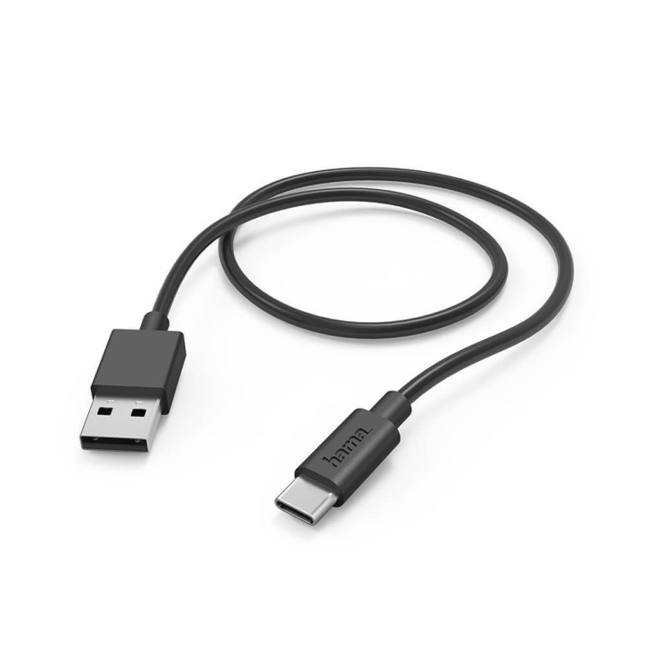 HAMA Charging Cable USB-A to USB-C Black 1.0m ryhmässä ÄLYPUHELIMET JA TABLETIT / Laturit & Kaapelit / Kaapelit / Tyyppi C -kaapelit @ TP E-commerce Nordic AB (C30219)