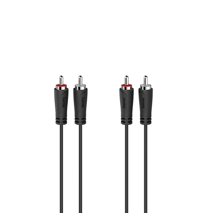 HAMA Cable Audio 2 RCA Plugs - 2 RCA Plugs 5.0m ryhmässä KODINELEKTRONIIKKA / Kaapelit & Sovittimet / RCA / Kaapelit @ TP E-commerce Nordic AB (C30222)