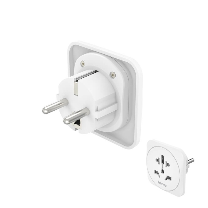 HAMA Traveladapter Type E/F Universal World-EU White ryhmässä KOTI, TALOUS JA PUUTARHA / Sähkö & Valaistus / Matkasovittimet @ TP E-commerce Nordic AB (C30235)