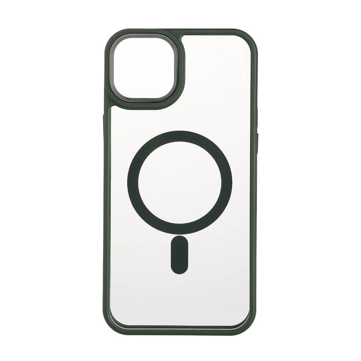 ONSALA Back Bumper Clear Case MagSerie iPhone 15 Plus Clear Case Green Bumper ryhmässä ÄLYPUHELIMET JA TABLETIT / Puhelimen suojakotelo / Apple / iPhone 15 @ TP E-commerce Nordic AB (C30288)