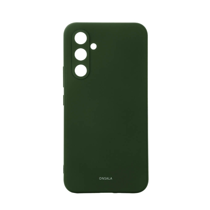 ONSALA Backcover Silicone Samsung Galaxy A54 5G Dark Green ryhmässä ÄLYPUHELIMET JA TABLETIT / Puhelimen suojakotelo / Samsung @ TP E-commerce Nordic AB (C30359)