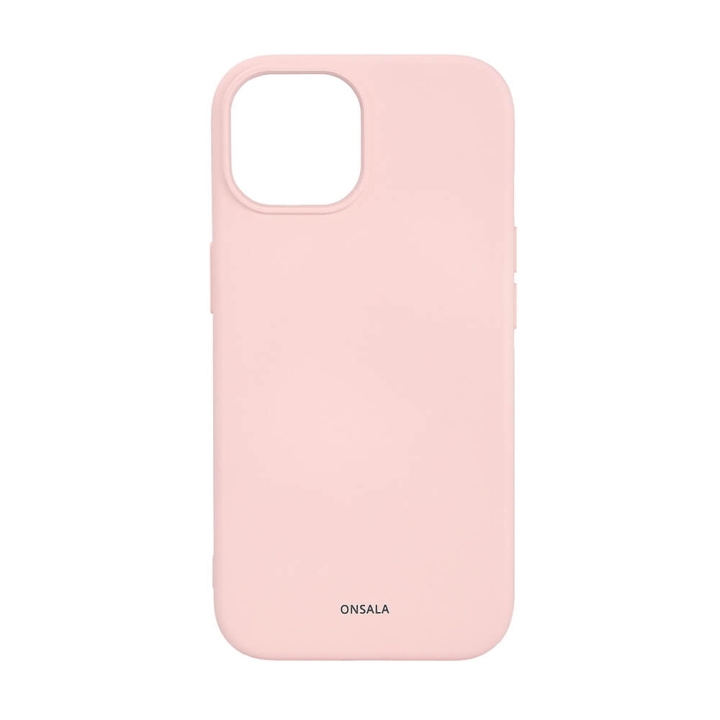 ONSALA Back Sil Touch Recycled MagSerie iPhone 15 Chalk Pink ryhmässä ÄLYPUHELIMET JA TABLETIT / Puhelimen suojakotelo / Apple / iPhone 15 @ TP E-commerce Nordic AB (C30365)