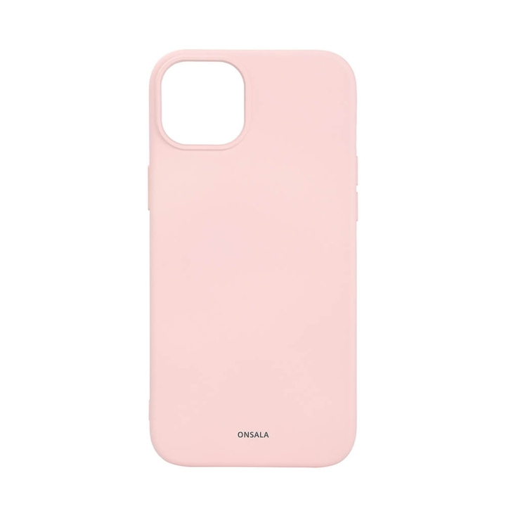 ONSALA Back Sil Touch Recycled MagSerie iPhone 15 Plus Chalk Pink ryhmässä ÄLYPUHELIMET JA TABLETIT / Puhelimen suojakotelo / Apple / iPhone 15 @ TP E-commerce Nordic AB (C30366)