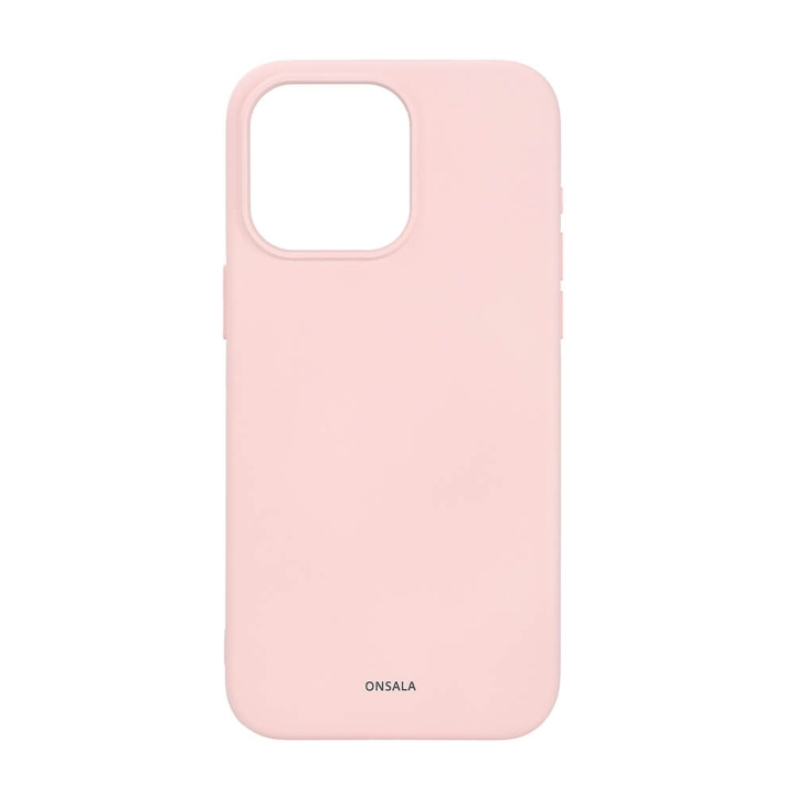 ONSALA Back Sil Touch Recycled MagSerie iPhone 15 Pro Max Chalk Pink ryhmässä ÄLYPUHELIMET JA TABLETIT / Puhelimen suojakotelo / Apple / iPhone 15 @ TP E-commerce Nordic AB (C30368)