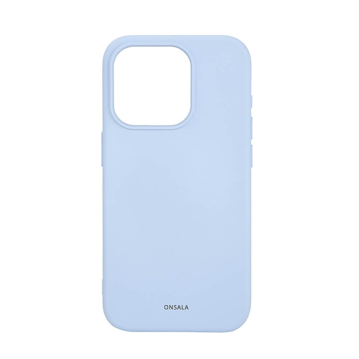 ONSALA Back Sil Touch Recycled MagSerie iPhone 15 Pro Light Blue ryhmässä ÄLYPUHELIMET JA TABLETIT / Puhelimen suojakotelo / Apple / iPhone 15 @ TP E-commerce Nordic AB (C30370)
