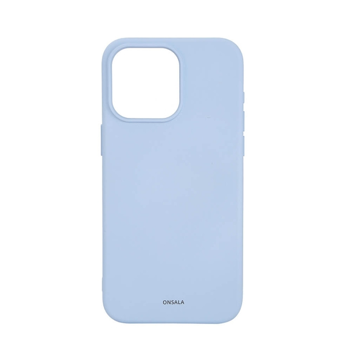 ONSALA Back Sil Touch Recycled MagSerie iPhone 15 Pro Max Light Blue ryhmässä ÄLYPUHELIMET JA TABLETIT / Puhelimen suojakotelo / Apple / iPhone 15 @ TP E-commerce Nordic AB (C30371)