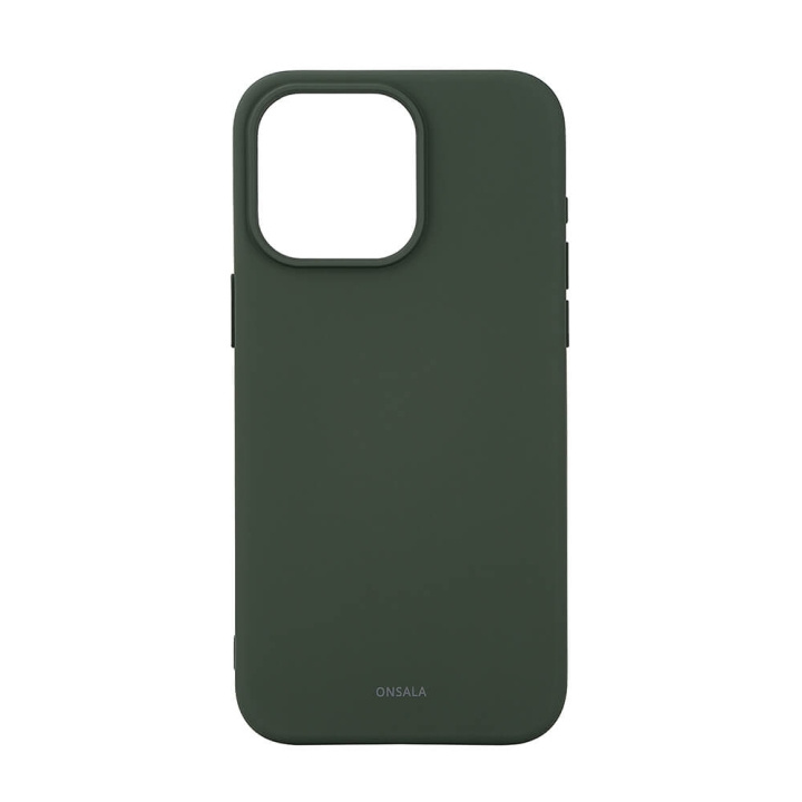 ONSALA Back Sil Touch Recycled MagSerie iPhone 15 Pro Max Olive Green ryhmässä ÄLYPUHELIMET JA TABLETIT / Puhelimen suojakotelo / Apple / iPhone 15 @ TP E-commerce Nordic AB (C30374)