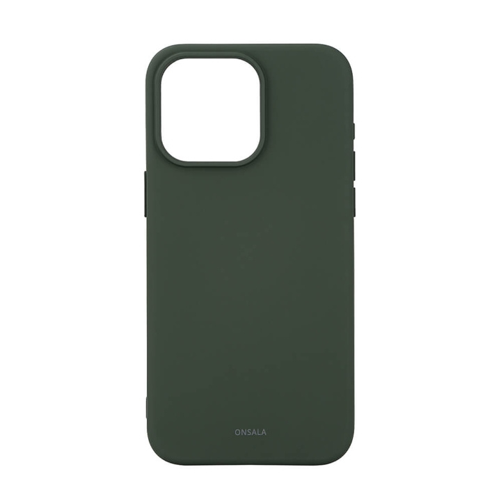 Onsala Back Sil Touch Recycled MagSerie iPhone 15 Pro Max Olive Green ryhmässä ÄLYPUHELIMET JA TABLETIT / Puhelimen suojakotelo / Apple / iPhone 15 @ TP E-commerce Nordic AB (C30374)