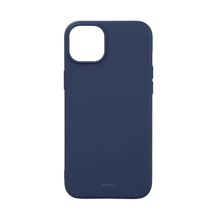 ONSALA Back Sil Touch Recycled MagSerie iPhone 15 Plus Dark Blue ryhmässä ÄLYPUHELIMET JA TABLETIT / Puhelimen suojakotelo / Apple / iPhone 15 @ TP E-commerce Nordic AB (C30379)