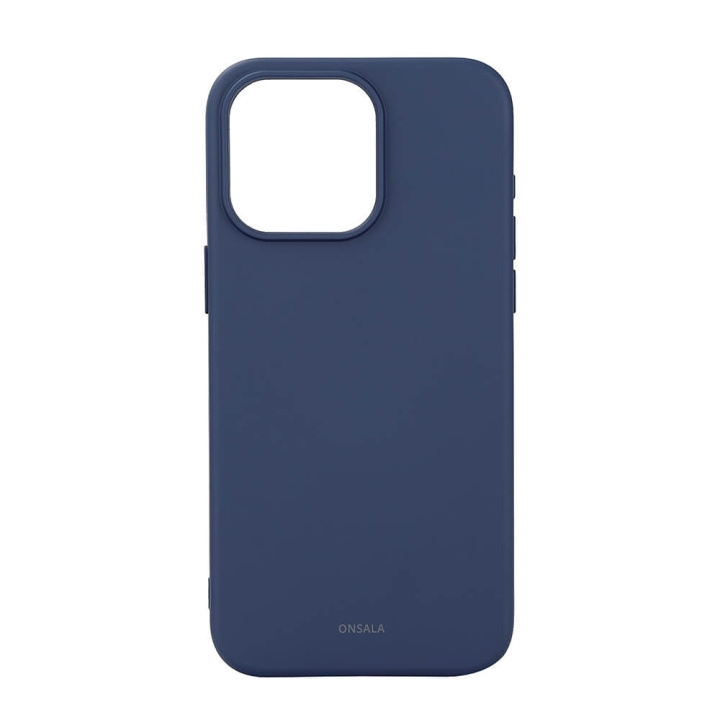 ONSALA Back Sil Touch Recycled MagSerie iPhone 15 Pro Max Dark Blue ryhmässä ÄLYPUHELIMET JA TABLETIT / Puhelimen suojakotelo / Apple / iPhone 15 @ TP E-commerce Nordic AB (C30380)