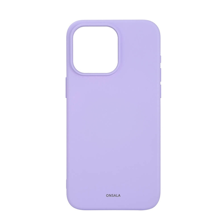 ONSALA Back Sil Touch Recycled MagSerie iPhone 15 Pro Max Purple ryhmässä ÄLYPUHELIMET JA TABLETIT / Puhelimen suojakotelo / Apple / iPhone 15 @ TP E-commerce Nordic AB (C30383)