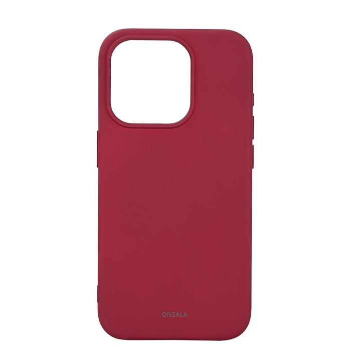 ONSALA Back Sil Touch Recycled MagSerie iPhone 15 Pro Deep Red ryhmässä ÄLYPUHELIMET JA TABLETIT / Puhelimen suojakotelo / Apple / iPhone 15 @ TP E-commerce Nordic AB (C30385)