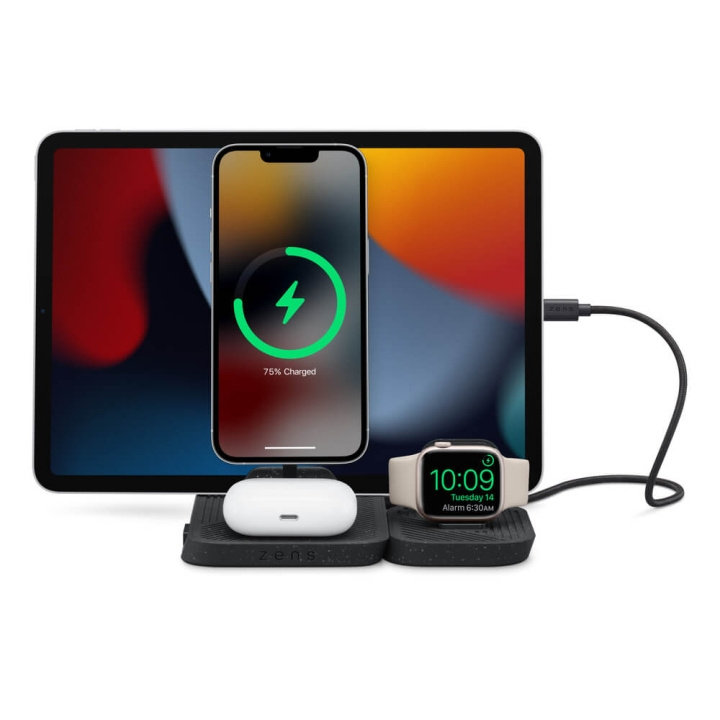 Zens Latausasema Moduläärinen 4-in-1 ryhmässä ÄLYPUHELIMET JA TABLETIT / Laturit & Kaapelit / Qi Langaton laturi @ TP E-commerce Nordic AB (C30389)
