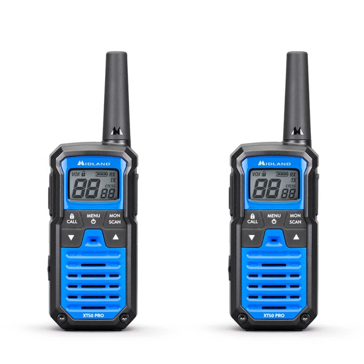 Midland Radiopuhelin XT50 Pro Duo Musta/Sininen ryhmässä URHEILU, VAPAA-AIKA JA HARRASTUS / Ulkoilu / Radiopuhelimet @ TP E-commerce Nordic AB (C30404)