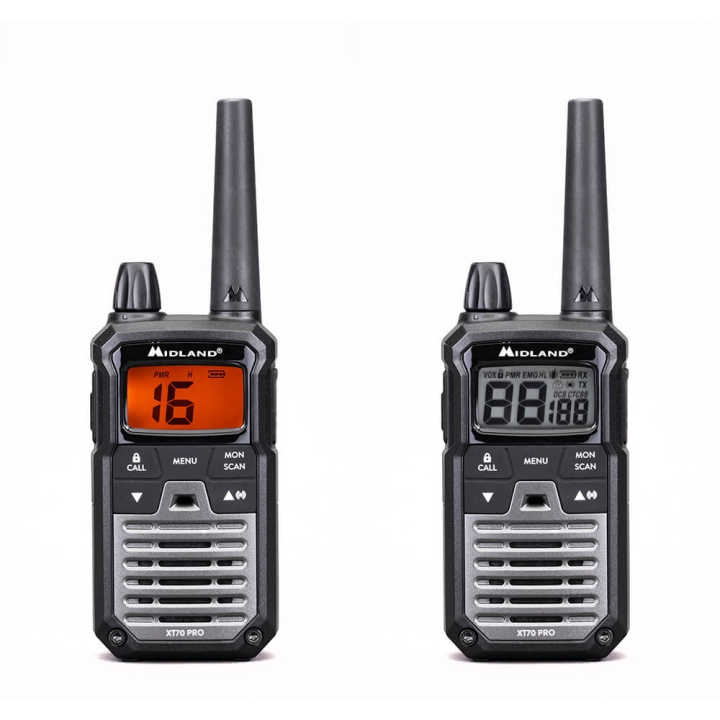 MIDLAND Radiopuhelin XT70 Pro Duo Musta/Harmaa ryhmässä URHEILU, VAPAA-AIKA JA HARRASTUS / Ulkoilu / Radiopuhelimet @ TP E-commerce Nordic AB (C30405)