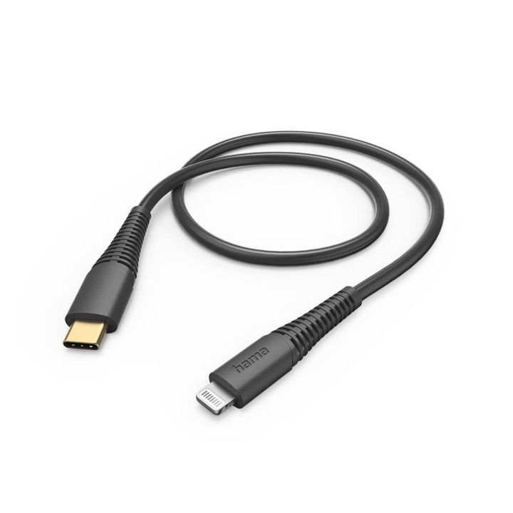 HAMA Charging Cable USB-C to Lightning Black 1.5m ryhmässä ÄLYPUHELIMET JA TABLETIT / Laturit & Kaapelit / Kaapelit / Lightning kaapelit @ TP E-commerce Nordic AB (C30417)