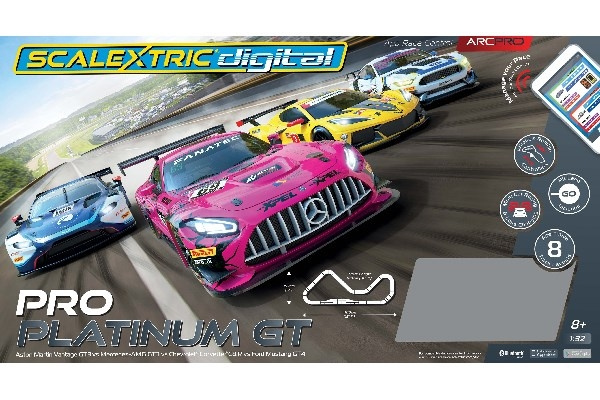 Scalextric ARC PRO - Pro Platinum ryhmässä LELUT, TUOTTEET LAPSILLE JA VAUVOILLE / Radio-ohjattava / Autoradat / Radat @ TP E-commerce Nordic AB (C30490)