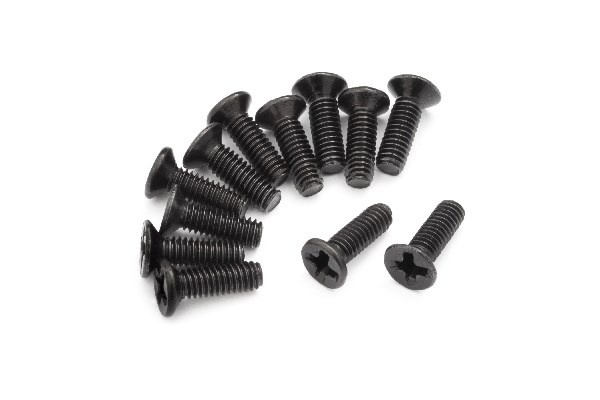 BLACKZON Countersunk Screws KM2.5*8 ryhmässä LELUT, TUOTTEET LAPSILLE JA VAUVOILLE / Radio-ohjattava / Varaosat ja lisävarusteet / Blackzon @ TP E-commerce Nordic AB (C30746)