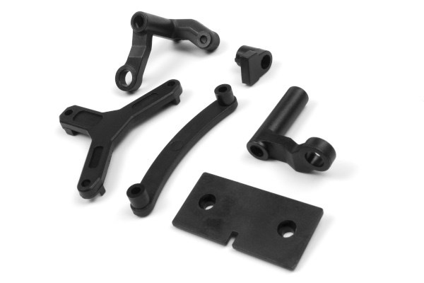 BLACKZON Steering Assembly & Servo Mount Set ryhmässä LELUT, TUOTTEET LAPSILLE JA VAUVOILLE / Radio-ohjattava / Varaosat ja lisävarusteet / Blackzon @ TP E-commerce Nordic AB (C30783)