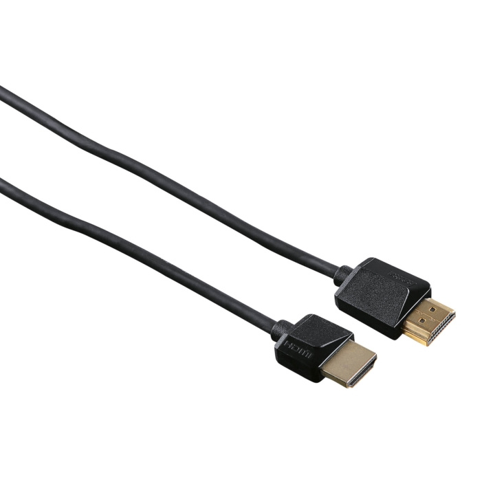 HAMA Johto HDMI Ethernet Flexislim 3m Musta ryhmässä KODINELEKTRONIIKKA / Kaapelit & Sovittimet / HDMI / Kaapelit @ TP E-commerce Nordic AB (C30870)