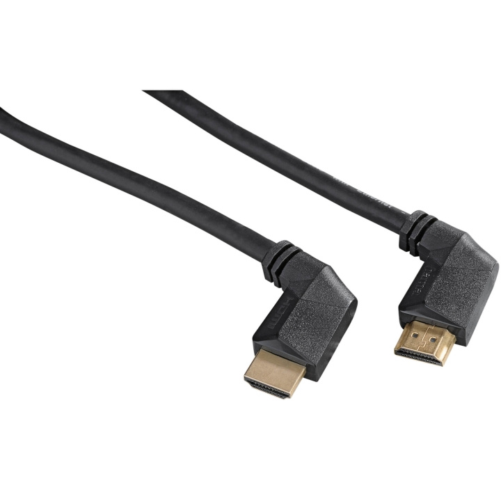 Hama Johto HDMI Ethernet Kulmassa 1.5m Kulta/Musta ryhmässä KODINELEKTRONIIKKA / Kaapelit & Sovittimet / HDMI / Kaapelit @ TP E-commerce Nordic AB (C30872)