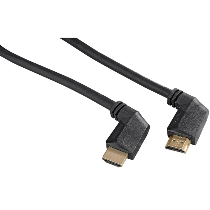 Hama Kabel HDMI Ethernet Vinklad Guld Svart 1.5m ryhmässä KODINELEKTRONIIKKA / Kaapelit & Sovittimet / HDMI / Kaapelit @ TP E-commerce Nordic AB (C30872)