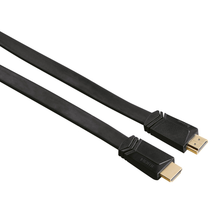 Hama Kabel HDMI Ethernet Platt Svart 3m ryhmässä KODINELEKTRONIIKKA / Kaapelit & Sovittimet / HDMI / Kaapelit @ TP E-commerce Nordic AB (C30874)