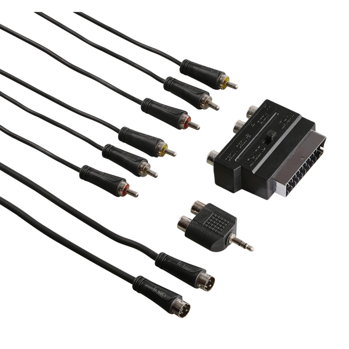 Hama Kabel Universal DVD KIT Svart 2m ryhmässä KODINELEKTRONIIKKA / Kaapelit & Sovittimet / Digitaalinen ääni @ TP E-commerce Nordic AB (C30882)